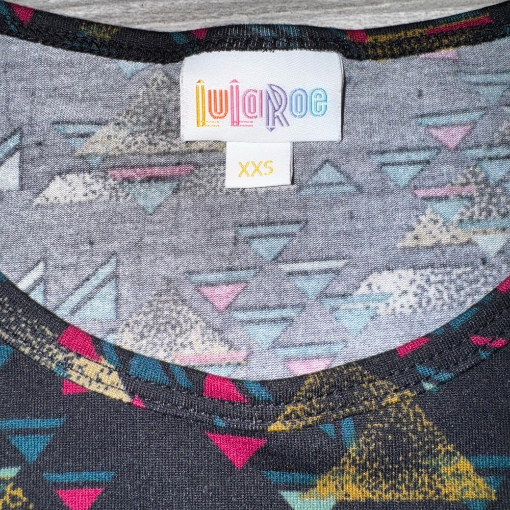 LuLaRoe Multicolor Geometric Print Top